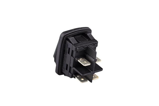 30*22mm Black Body 2NO with Illumination with Terminal (Snow) Sign Marked Green A54 Series Rocker Switch